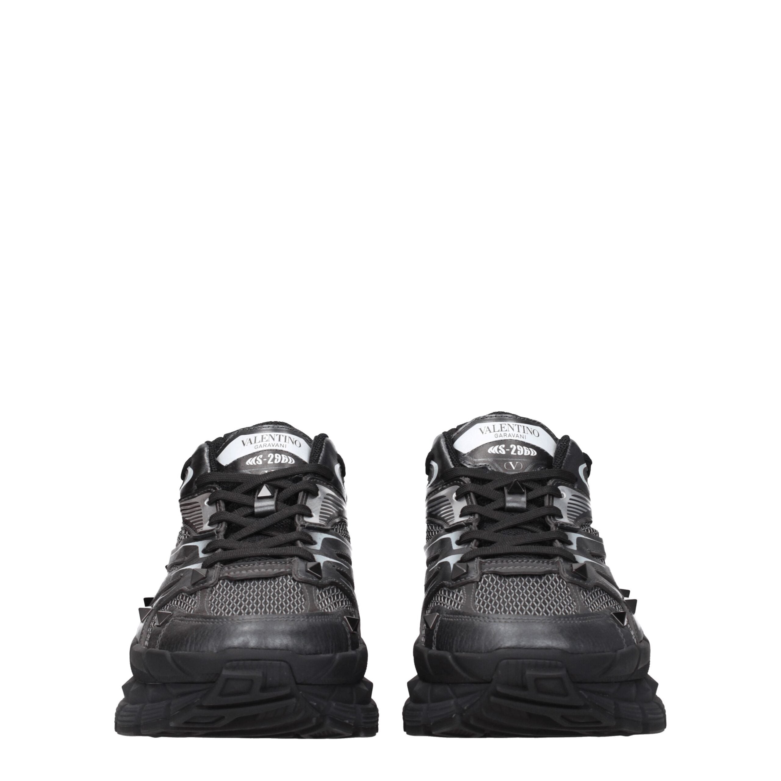 Valentino Garavani Black Fabric Athletic Sneakers